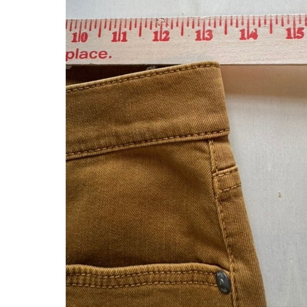 LOFT Mustard Yellow High Waist Skinny Crop Raw Hem Jeans 26 2 330NC1 - Picture 9 of 12